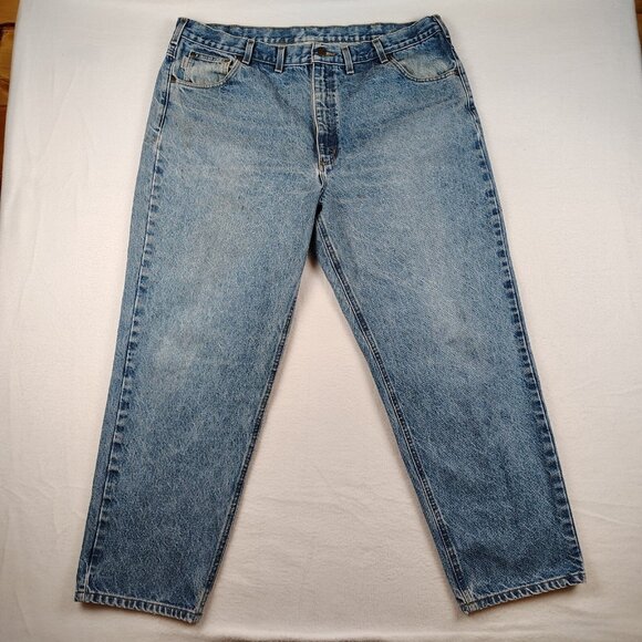 Carhartt Relaxed Fit Medium Wash Denim Jeans Men 44 x 30